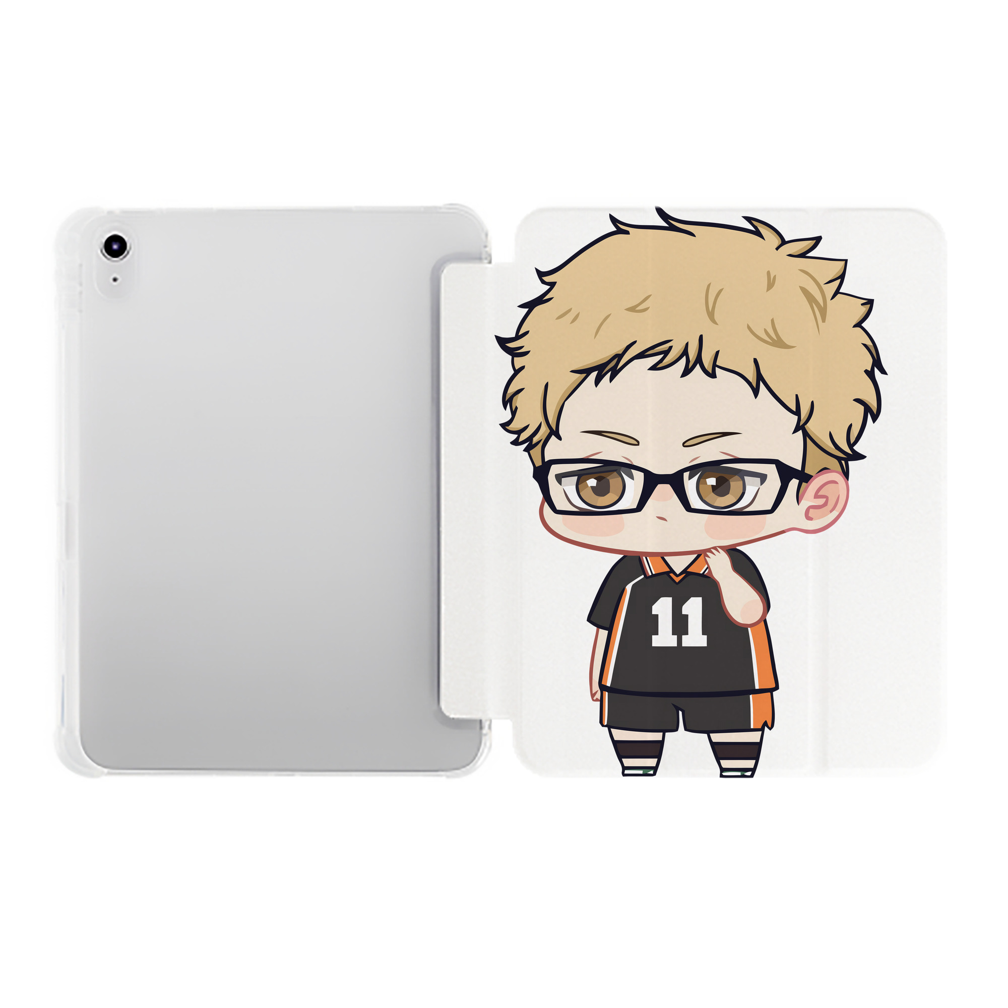 （画像用） ハイキュー!! Haikyu!! IPad ケース ペン収納付き 三つ折りスタンド PUレザー×シリコン 対応機種9.5/10.5/10.9インチ